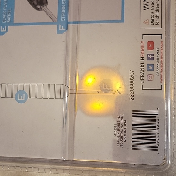 FRANKLIN STEEL TOP DARTS (6) STEEL TIP DART - Picture 13 of 14